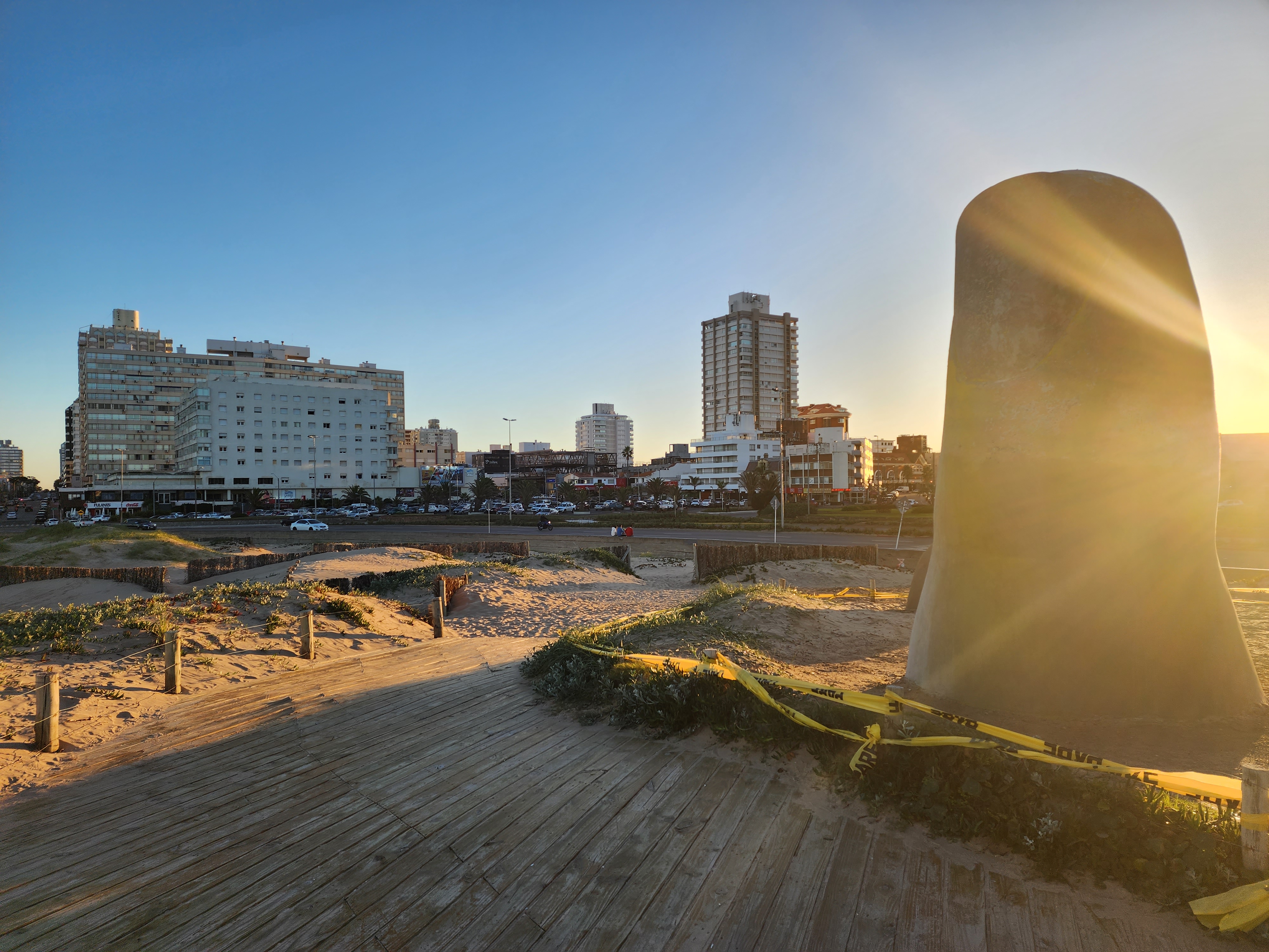 The Fingers of Punta del Este sculpture on Brava Beach