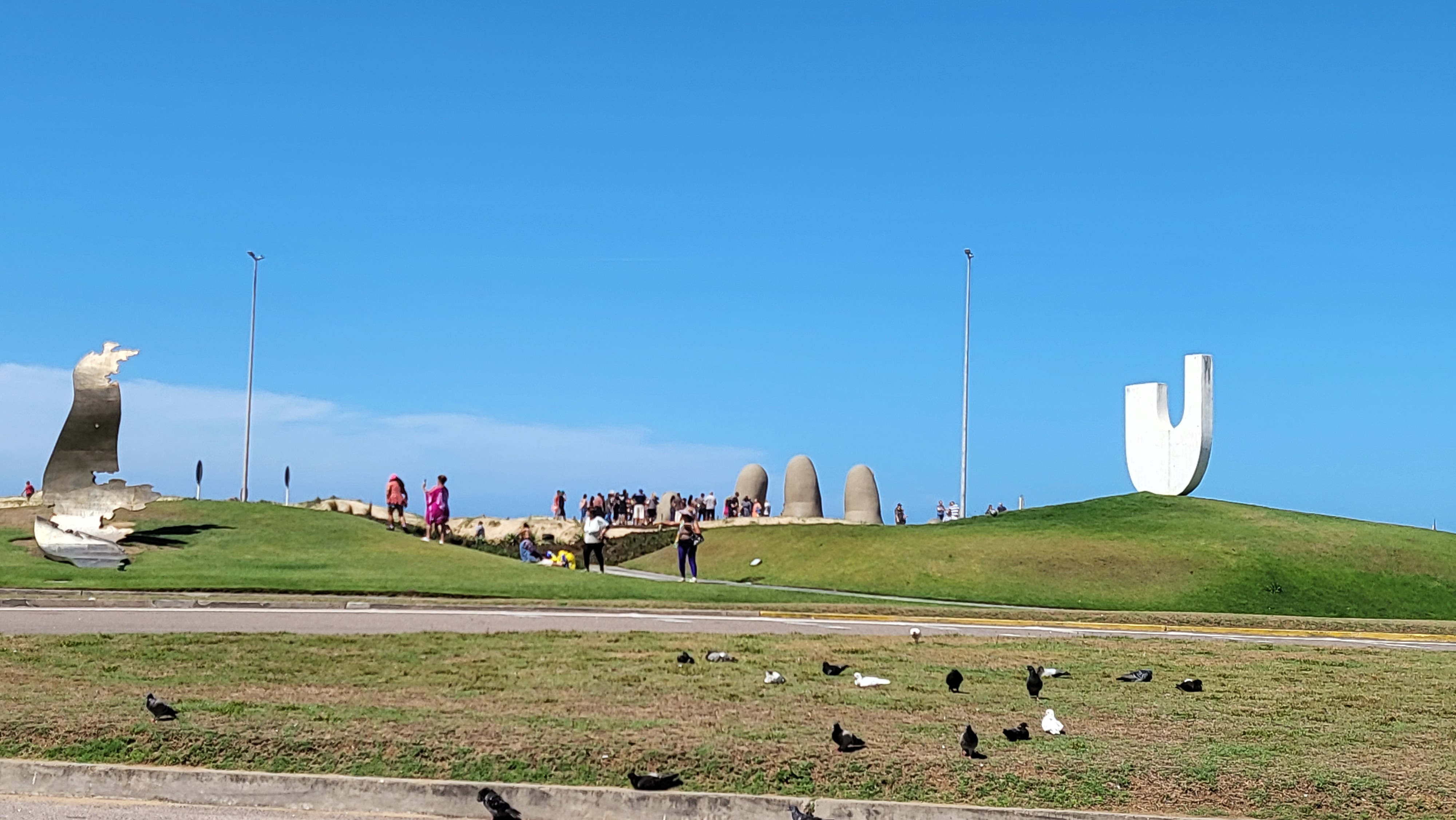 The Fingers of Punta del Este sculpture on Brava Beach